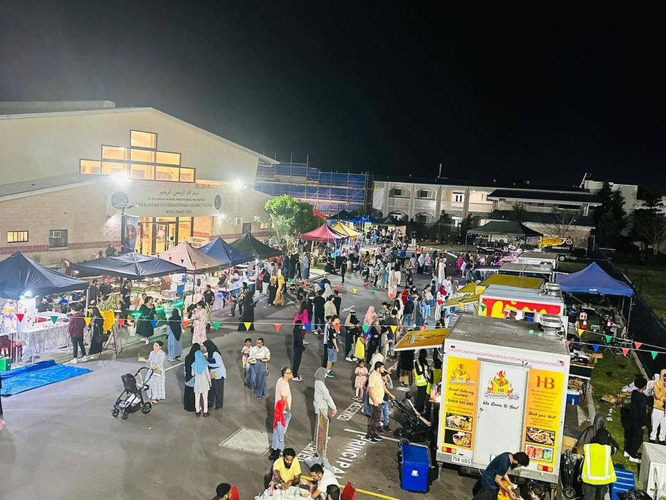 Community gathering at Halal Eat Street